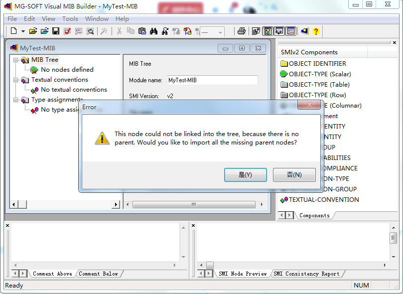 导入所有丢失的父结点
